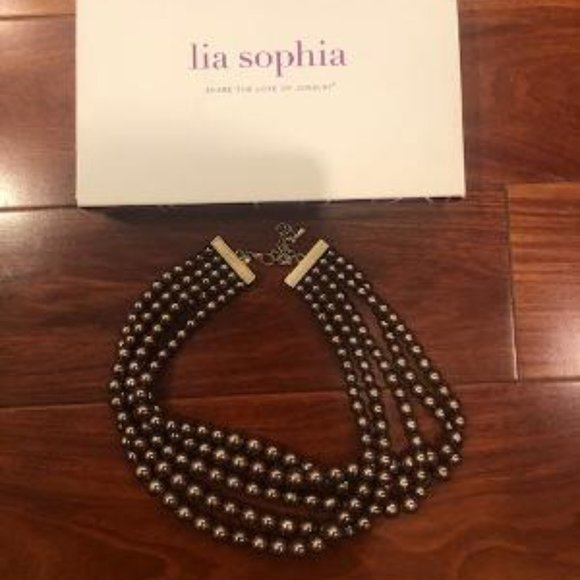 LIA SOPHIA PEARL NECKLACE & BRACELET NEW WITH BOX - Picture 2 of 5